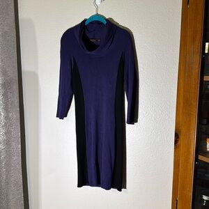 Women’s The Limited purple and black color block sweater dress